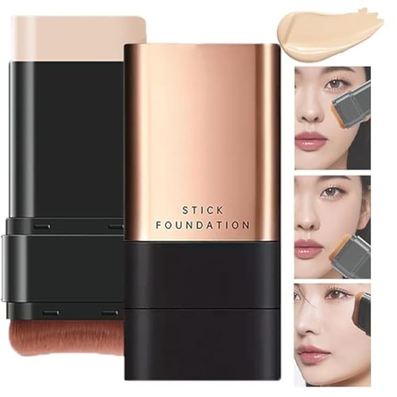 Que nền chống nhăn sang trọng 2 trong 1, Que nền tẩy không cần gạt nước Hàn Quốc có cọ, Que nền móng