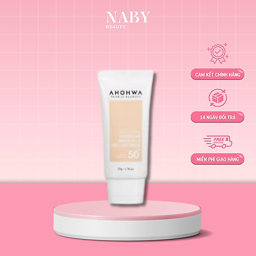 Kem Chống Nắng Phổ Rộng AHOHWA Mild Sun Cream SPF50+ PA++++ Tuýp 50g