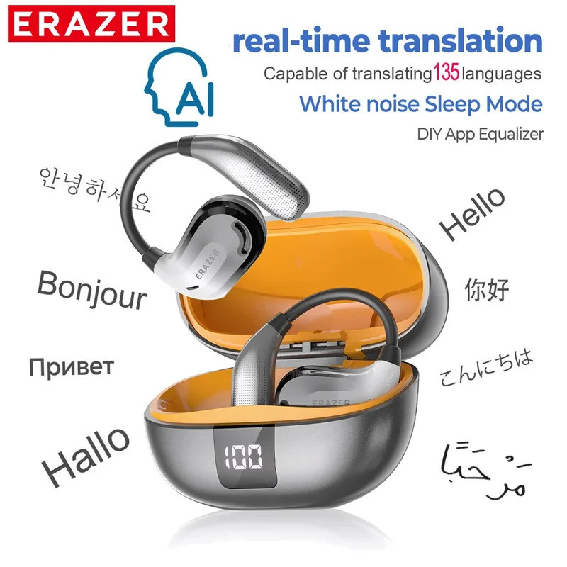 Tai nghe không dây ERAZER XT66pro OWS Tai nghe Bluetooth 5.4 có Mic Tai nghe thể thao OWS IPX5 Earho