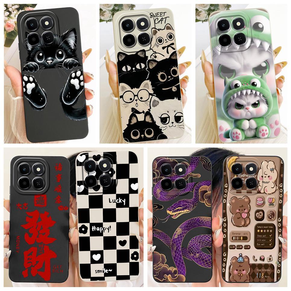 Mèo Đáng Yêu Hoạt Hình Họa Tiết Động Vật Dành Cho Honor X6c 4G X6C Plus Vỏ Điện Thoại Camera Bảo Vệ 