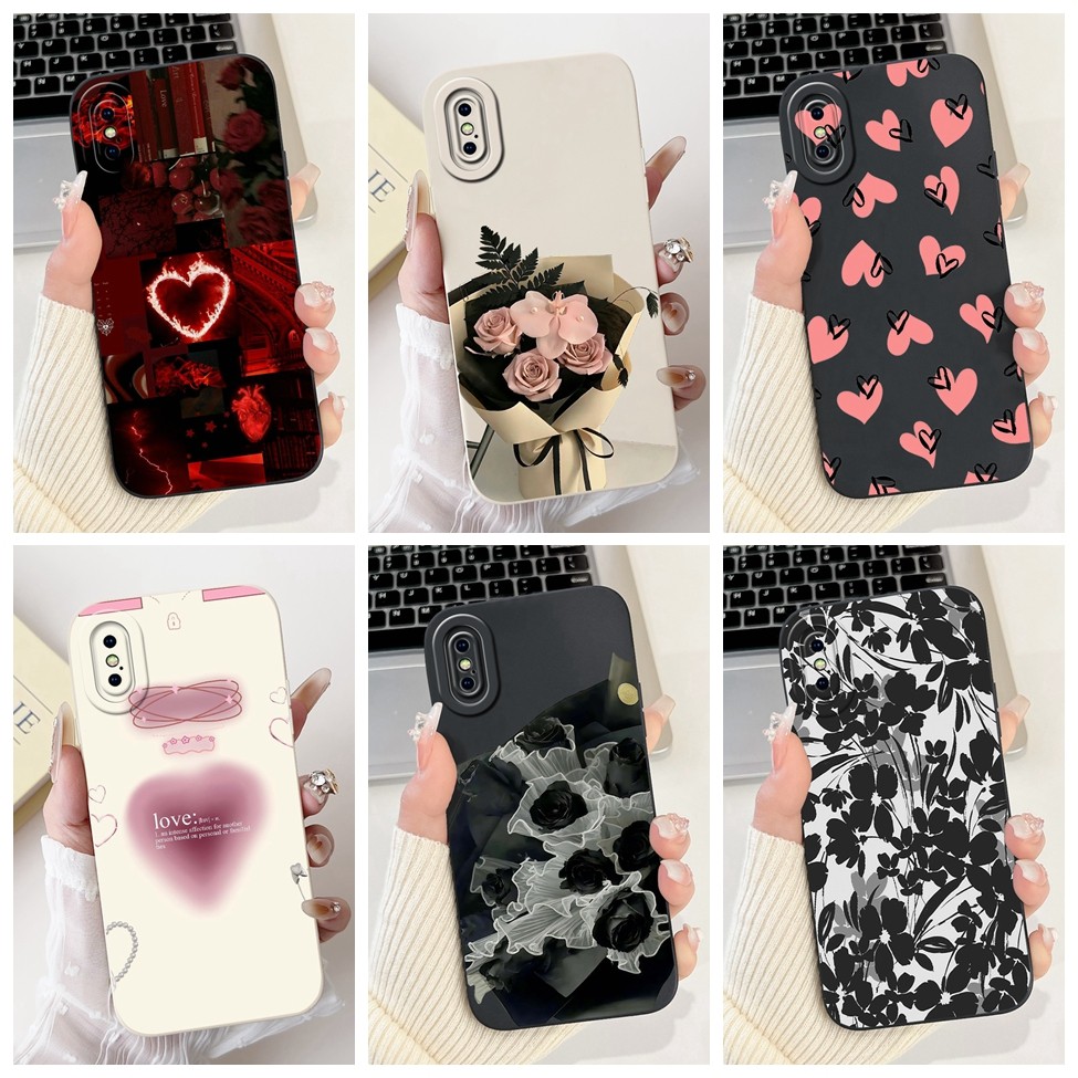 Ốp Lưng Cho iPhone X Bao Hoa Thời Trang Sang Trọng Kawaii Mèo Dễ Thương Chống Sốc Ốp Lưng Điện Thoại