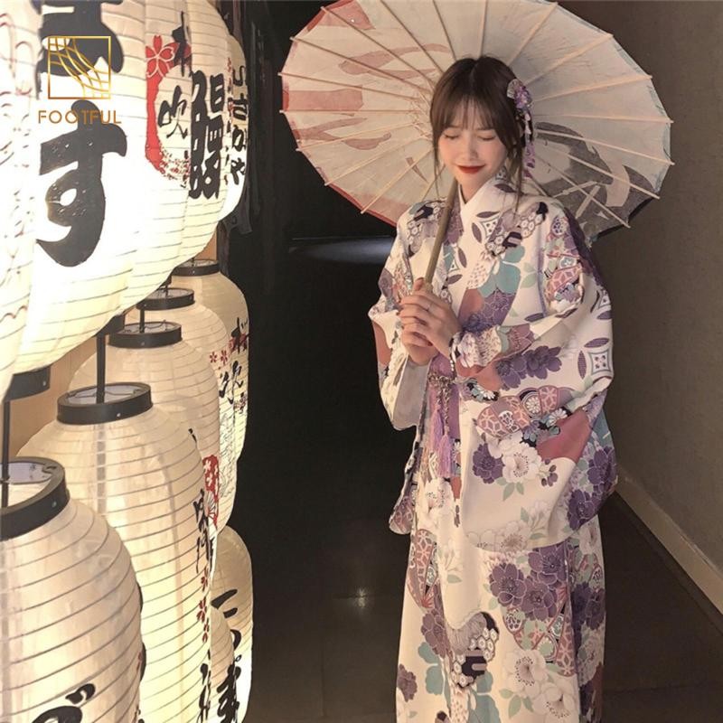 Áo choàng dài kimono Nhật Bản Cosplay kimono truyền thống Yukata dành cho nữ