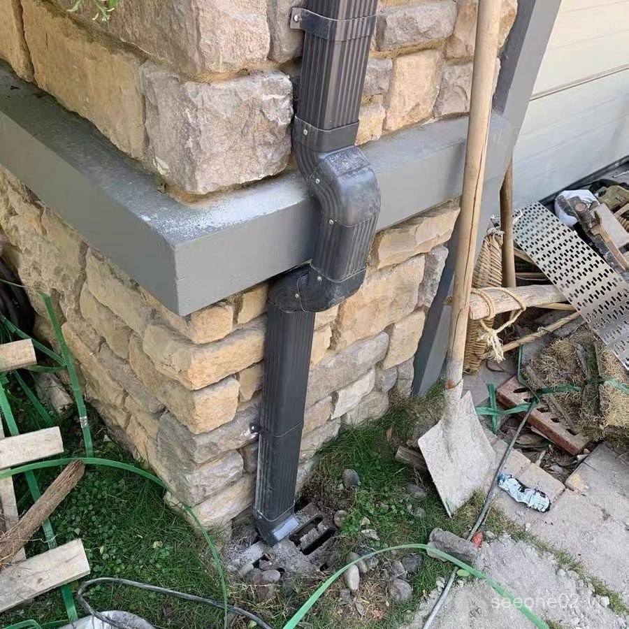 Hợp Kim Nhôm Gutter Mưa Eaves Gutter Ống Mưa Mái Biệt Thự Ống Thoát Nước Bồn Rửa Khuỷu Tay Downspout