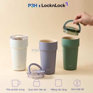  Bình giữ nhiệt phủ sứ LocknLock quai xách tiện lợi Metro Cafe Top Handle LHC4416 710ml   LHC4419 900ml P3H 