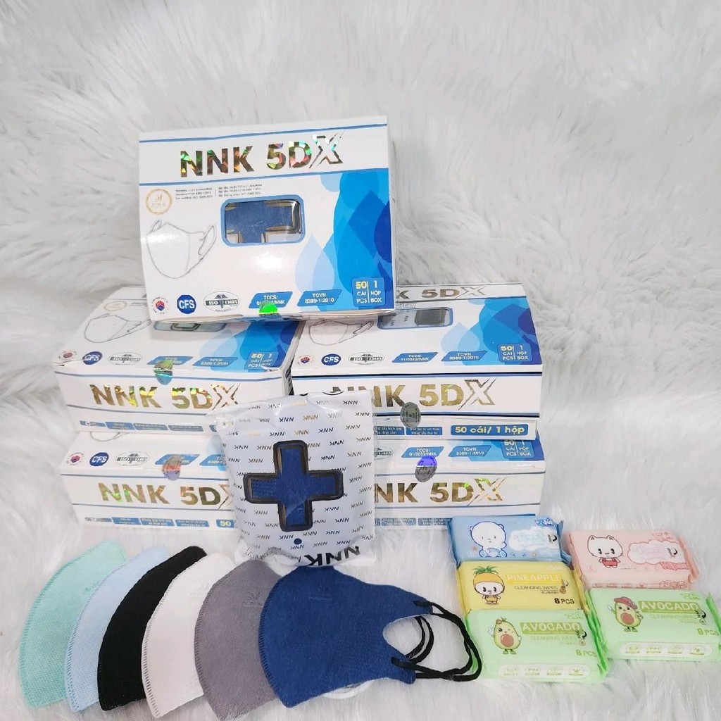 [Sỉ 100 Chiếc]_khẩu trang 5d thun người lớn NNK Nhiều màu sắc mềm mại ôm mặt dễ thở
