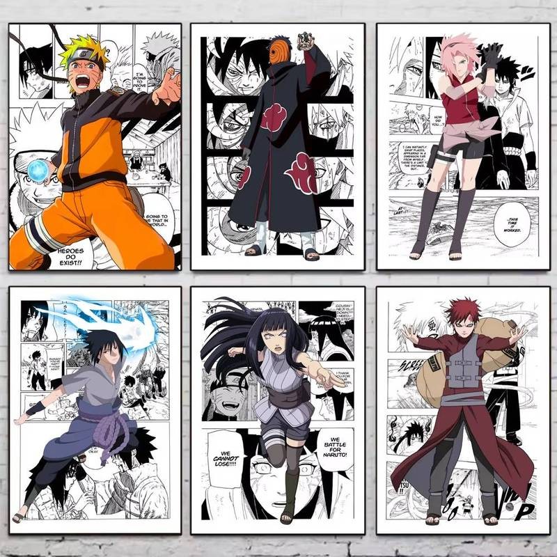Nhật Bản Naruto Anime Poster Canvas Nghệ Thuật Bức Tranh Tường Trang Trí Trang Trí Phòng Trò Chơi