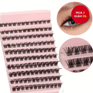 120 Miếng Lông Mi Cụm 8-16mm Mỏng Đơn Lông Mi Ngoại Hình Tự Nhiên Lông Mi D Uốn Lông Tơ Cụm Lông Mi DIY Lông Mi Nối Dài
