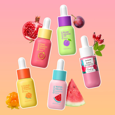 Bộ Serum thiên nhiên trái cây QUIYUM Mựu chăm sóc ban ngày & ban đêm / Rosehi / Cloudberry / mận / dưa hấu | Hydrat hóa, sửa chữa, tinh chế