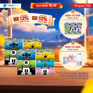 Combo 12 Gói Khăn giấy lụa Popup Bless You phiên bản Disney - 120 tờ (2 lốcx 6 gói)