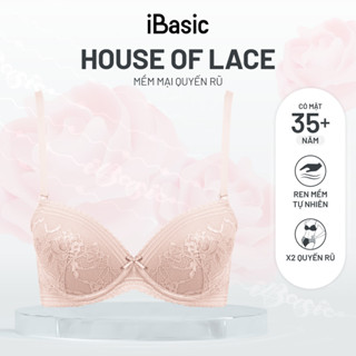 [MUA 3 TẶNG 1 QUẦN SU] Áo ngực ren có gọng mút vừa phom demi iBasic VA086