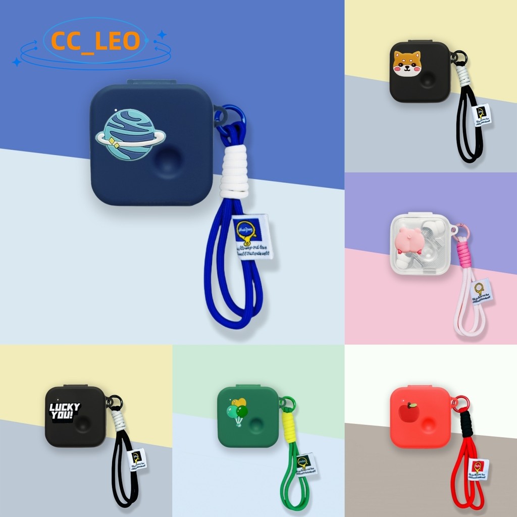 Case for Nothing Ear (3) 2025 Cute Shiba Inu Piggy Lanyard Pendant Silicone Soft Case Suitable for N