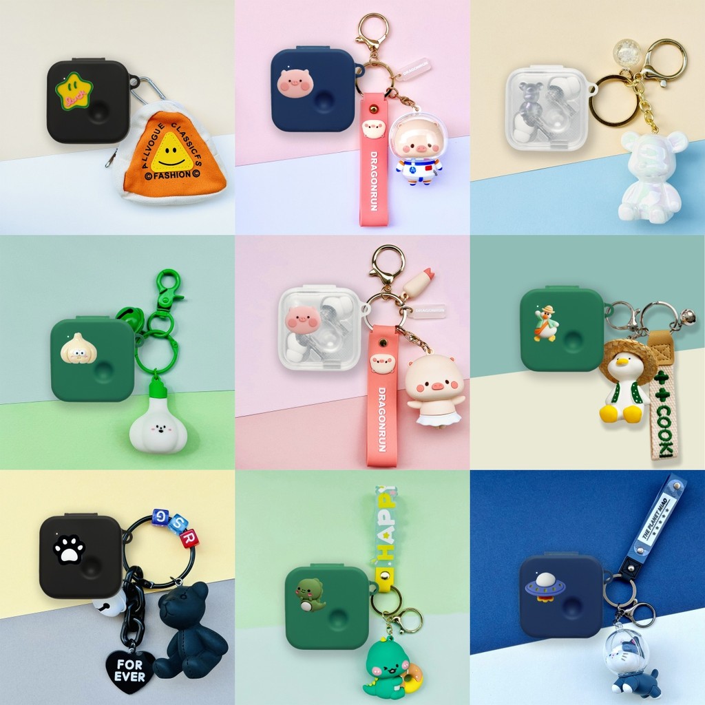 Case for Nothing Ear (3) 2025 Silicone Soft Case Cute Piggy Panda Cartoon Duck Dinosaur Keychain Pen