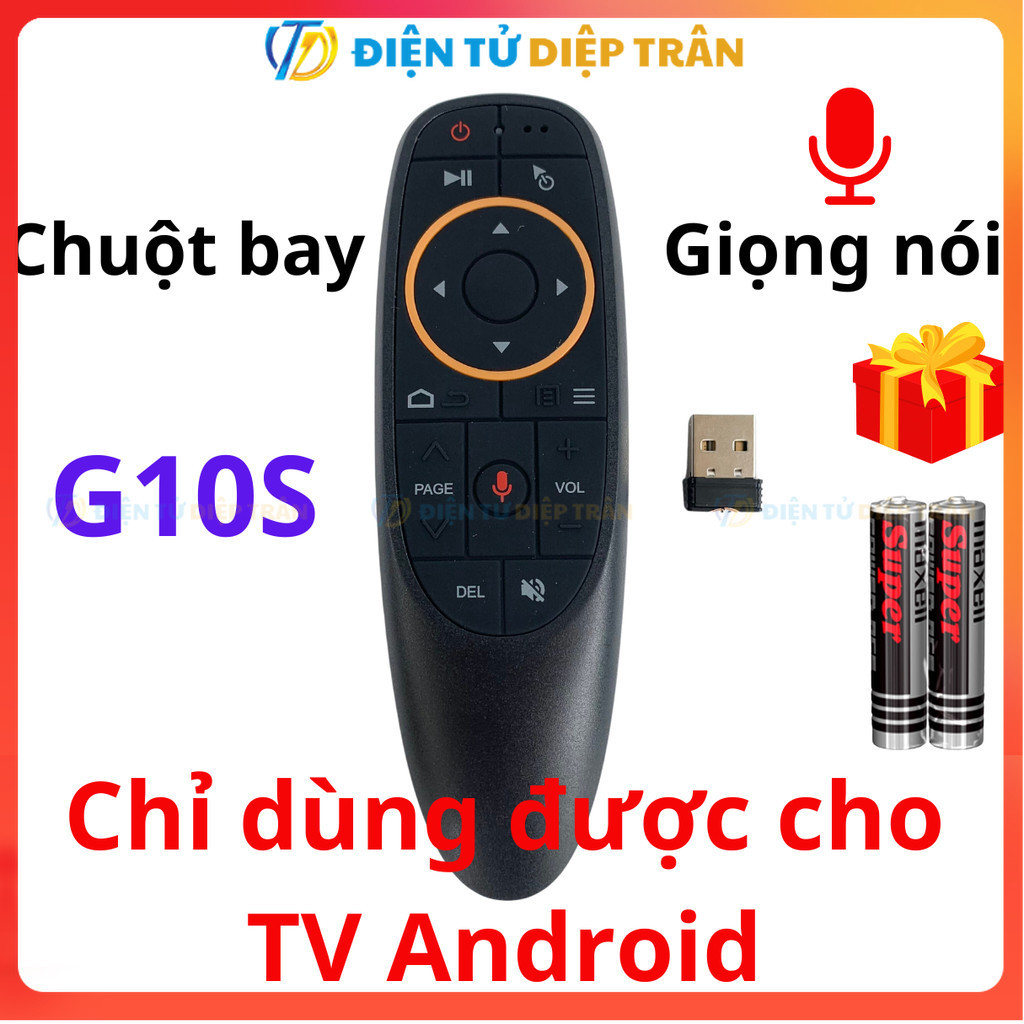 Chuột Bay Điều Khiển Bằng Giọng Nói G10S 2.4G USB Cho Android TV BOX PC -  ĐT Diệp Trân