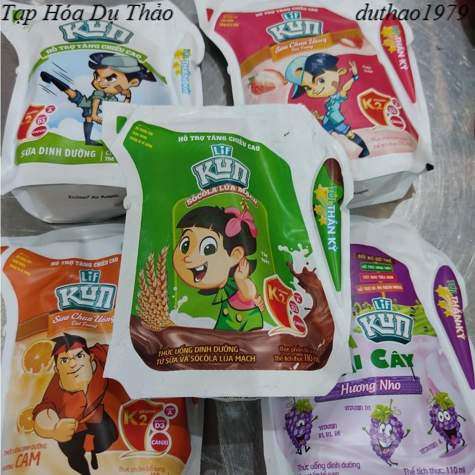 Sữa Kun túi các vị túi 110ml (combo 5 túi)