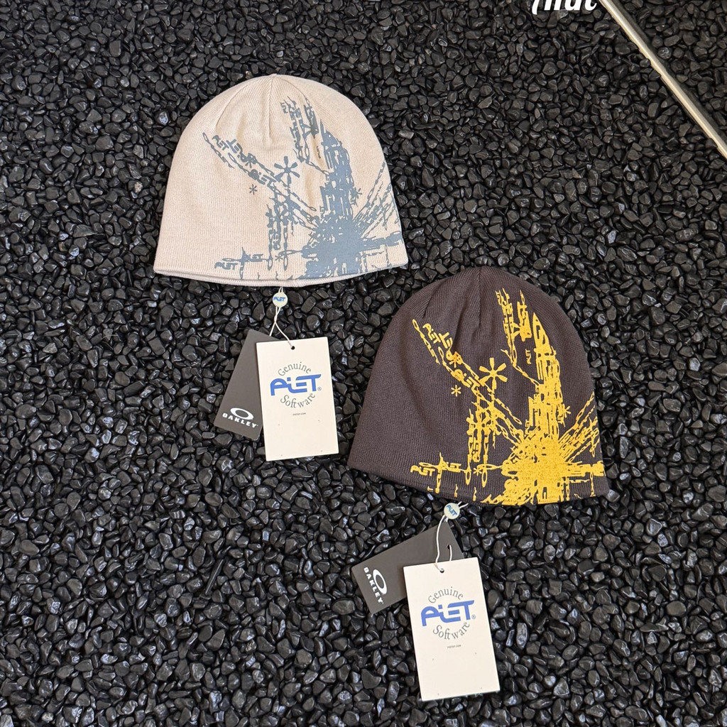 0C9H OAK xPie Graffiti Master's Splash-Ink Style Knitted Wool Beanie, European and American Style, W