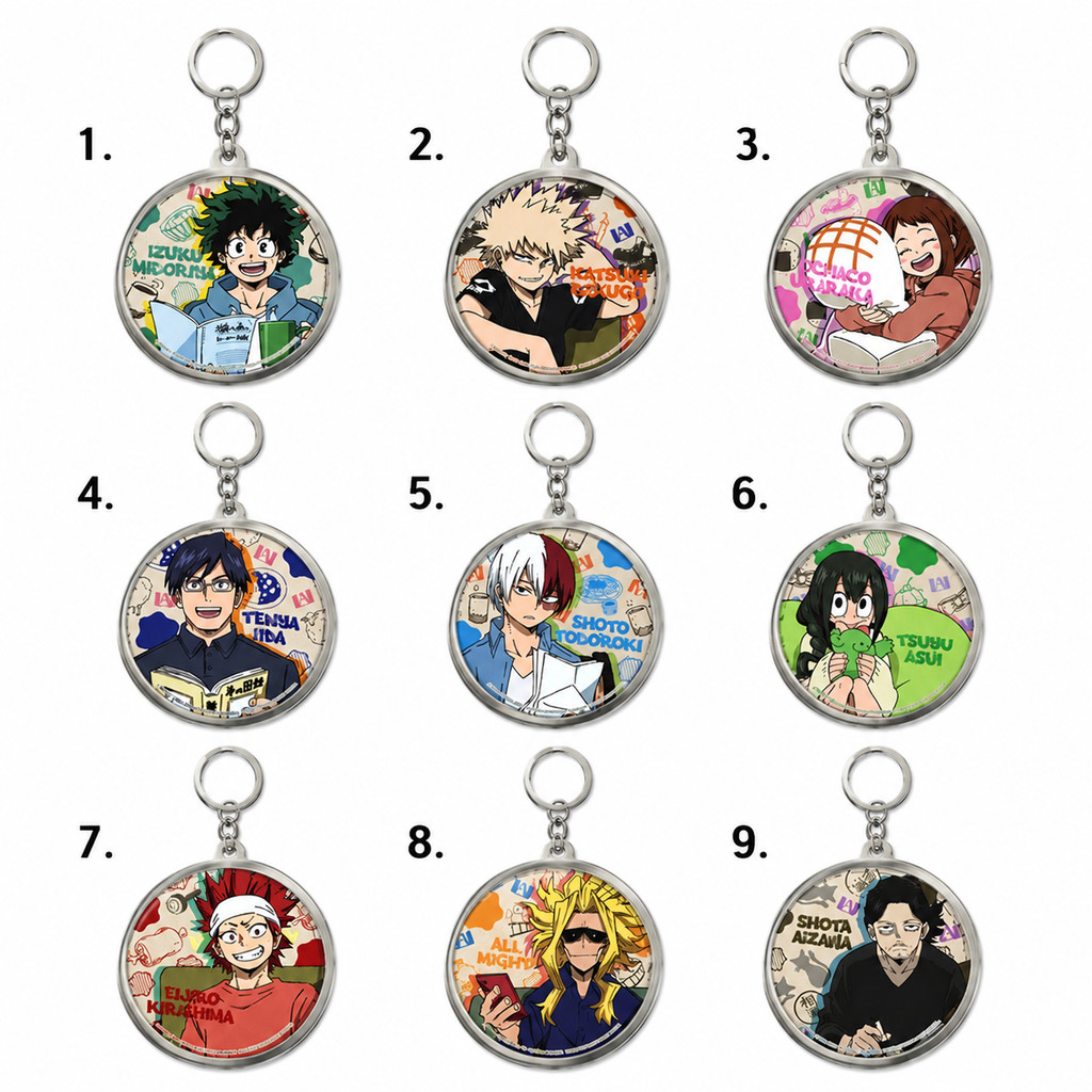My Hero Academia Midoriya Izuku Bakugou Katsuki Todoroki Badge Button Brooch KEYCHAINS Cosplay Colle