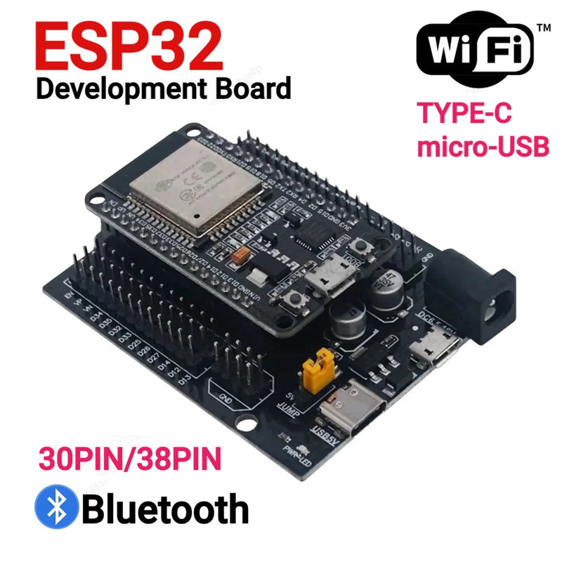 Bảng phát triển HUI ESP32 TYPE-C CH340C WiFi + Bluetooth Công suất siêu thấp lõi kép ESP32-DevKitC-3