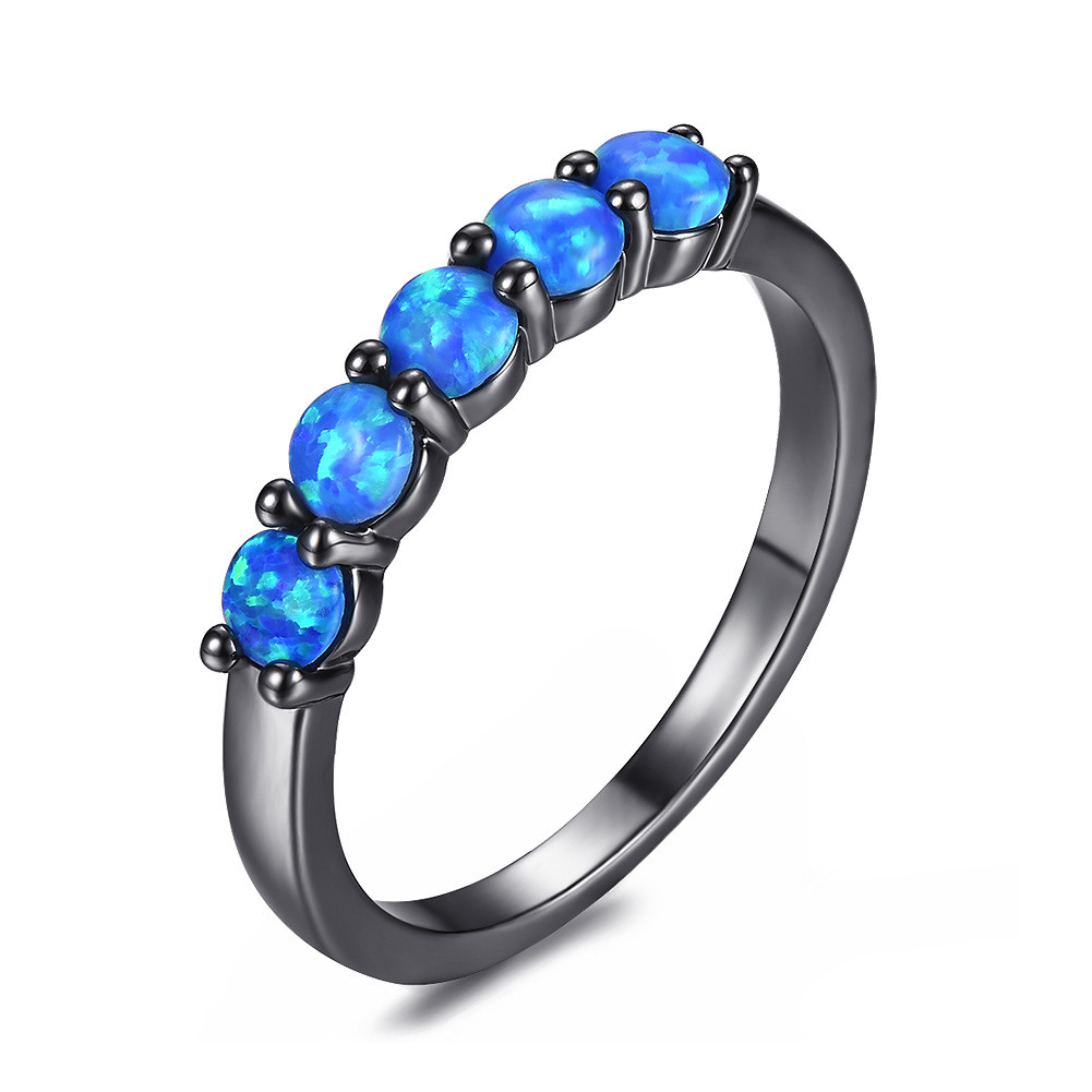 Phong cách opal opal Nhẫn vàng hồng kim cương dành cho nữ Nhẫn sang trọng phù hợp Quà tặng ngày lễ
