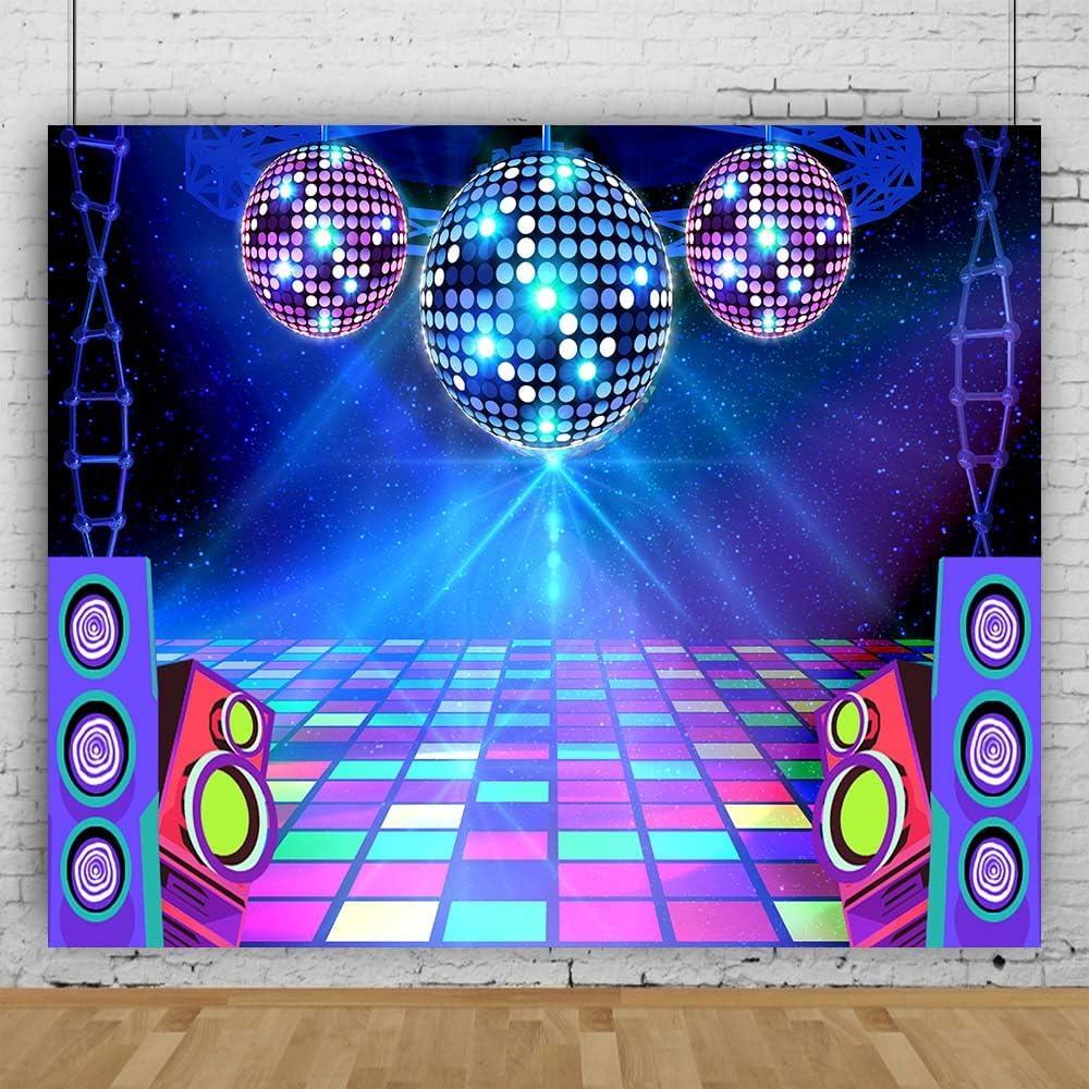Disco Backdrop 10X8 ft Retro Glow Party 70s 80s 90 Sân khấu chủ đề Nền khiêu vũ Disco Trang trí tiệc