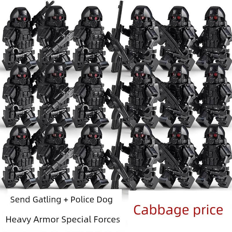 Hạng Nặng Lực Lượng Đặc Biệt Hòa Bình Elite Tàu Điện Ngầm Thoát Khối Xây Dựng Minifigures Đồ Chơi Qu