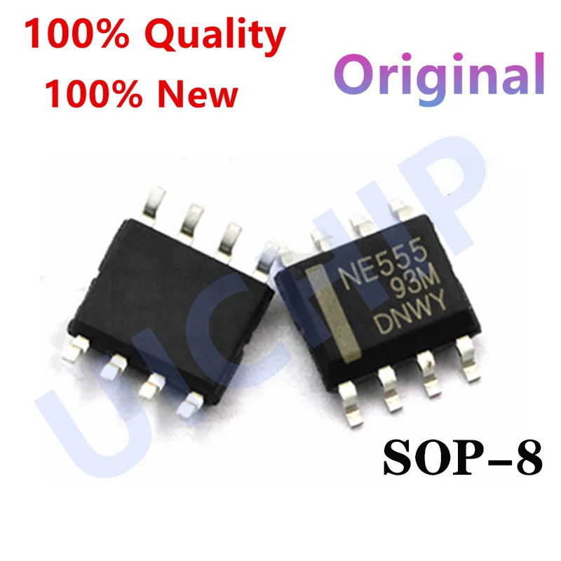 (50 chiếc) 100% Mới NE555 NE555N NE555DR 555 SOP-8 IC Hẹn giờ Chip IC SMD