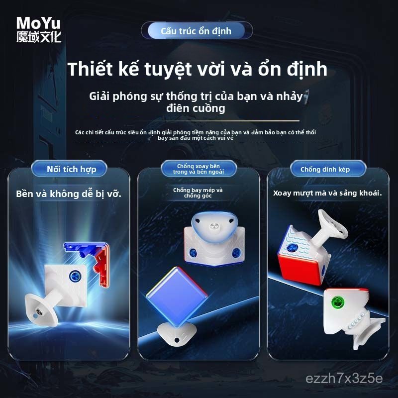 Rubik 3x3 Moyu Weilong V11 Maglev đệm từ trường định vị trục cầu phủ gương UV đồ chơi thi đấu tốc độ