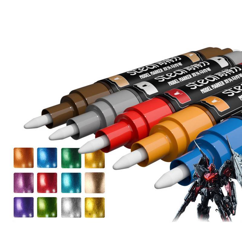 Bolone 1 Cái Bút Tô Màu Sơn Nylon Bàn Chải Kép Bút Đánh Dấu Nước Cho Đập GK Model Coloring Tool VN