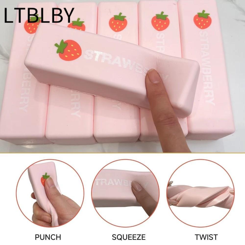 LTBLBY Bơ Bóp Đồ Chơi, Chậm Thư Giãn Tay Bóp Bóng Căng Thẳng, Quà Tặng Dâu Dính Fidget Mềm Bóp Bóng 