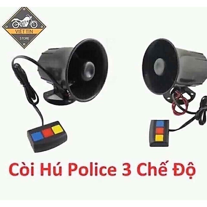 Còi Hú 3 Chế Độ Sẵn Công Tắc 3 Nút