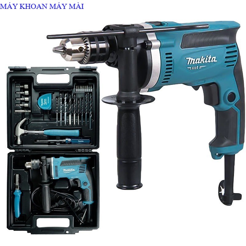 Máy khoan búa 13mm 220V MAKITA - M8100KX2B và M8103KX2B (26 món phụ kiện) Thái Lan MAYKHOANMAYMAI