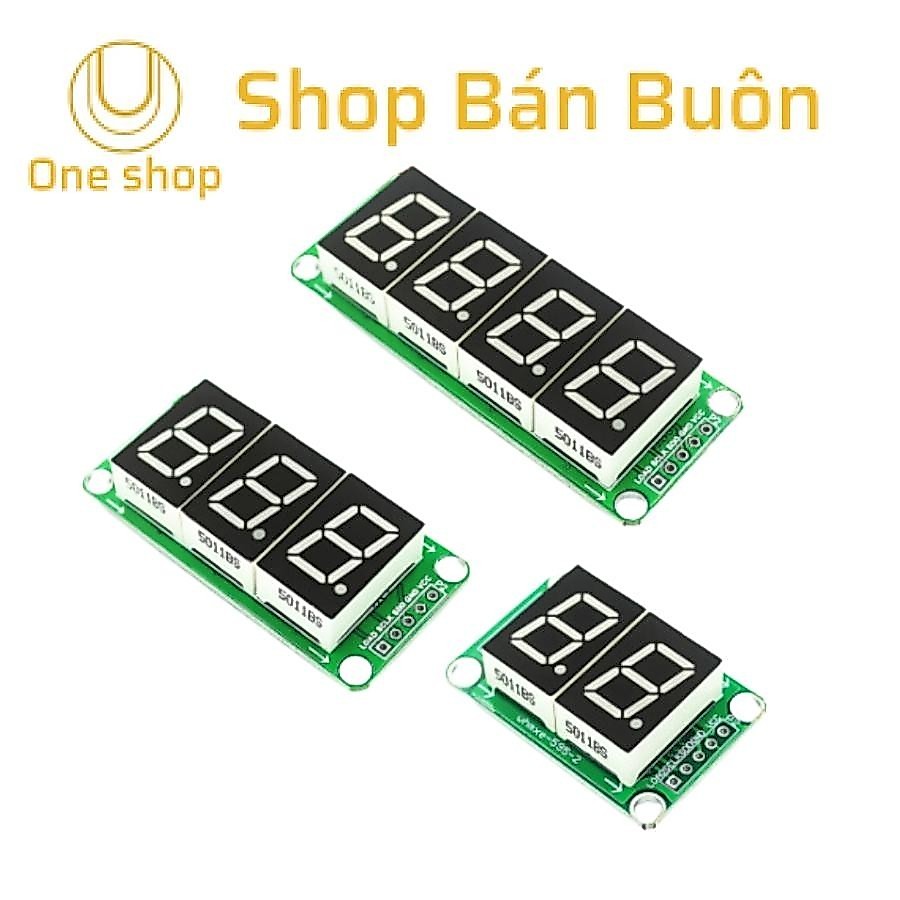Mạch hiển thị LED 7 thanh 0.56 inch 74HC595 Anot chung, LED 7 đoạn 2 số/3 số/4 số