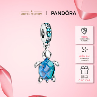 Charm Bạc Pandora Moments Murano Chú Rùa Biển Cả Xanh Dương - Murano Glass Sea Turtle Dangle Charm