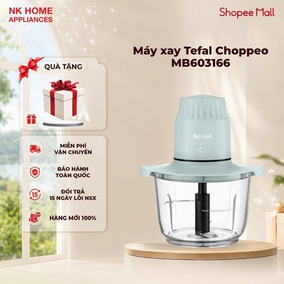 Máy xay thực phẩm Tefal Choppeo MB603166 - 500W, 2L, cối thủy tinh - Bảo hành 24 tháng
