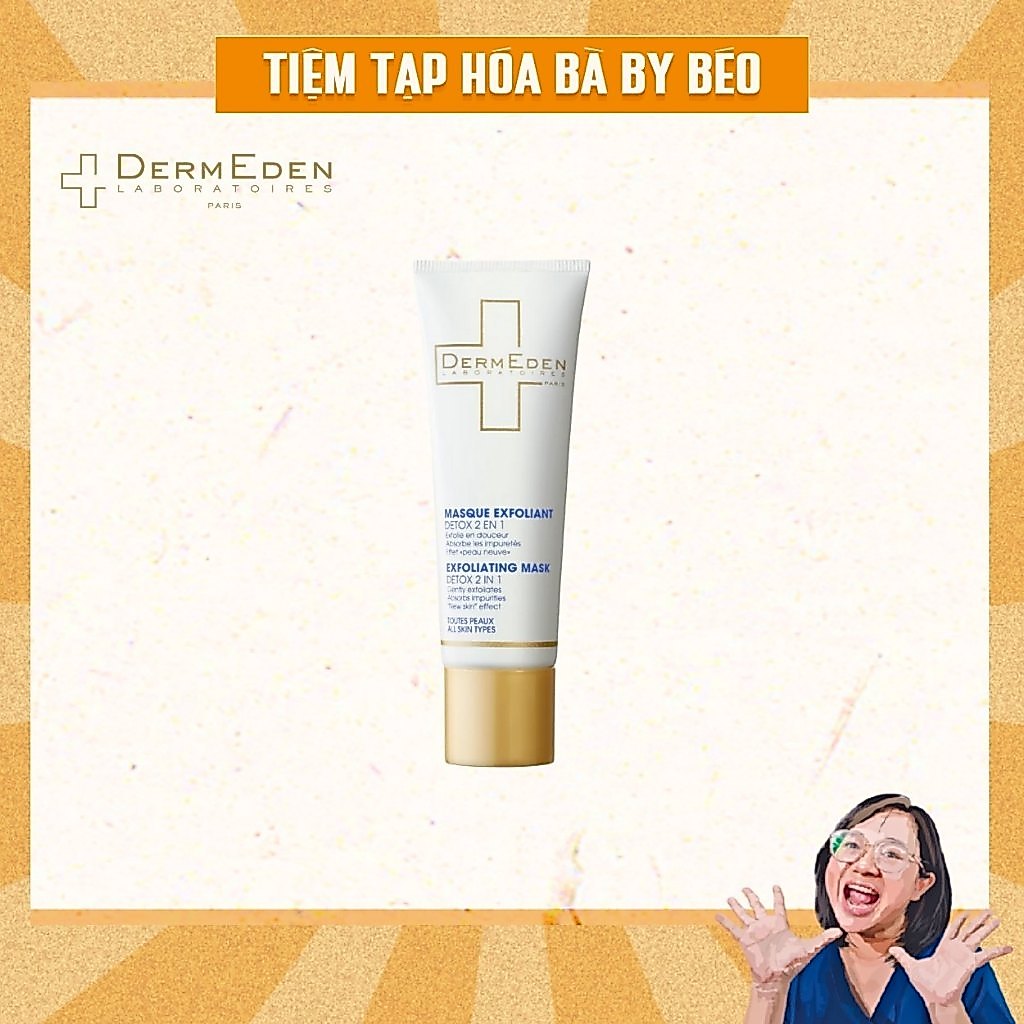 Mặt Nạ Đất Sét Sáng Da DermEden Exfoliating Mask – Detox 2in1 (50ml) Dr Chubby
