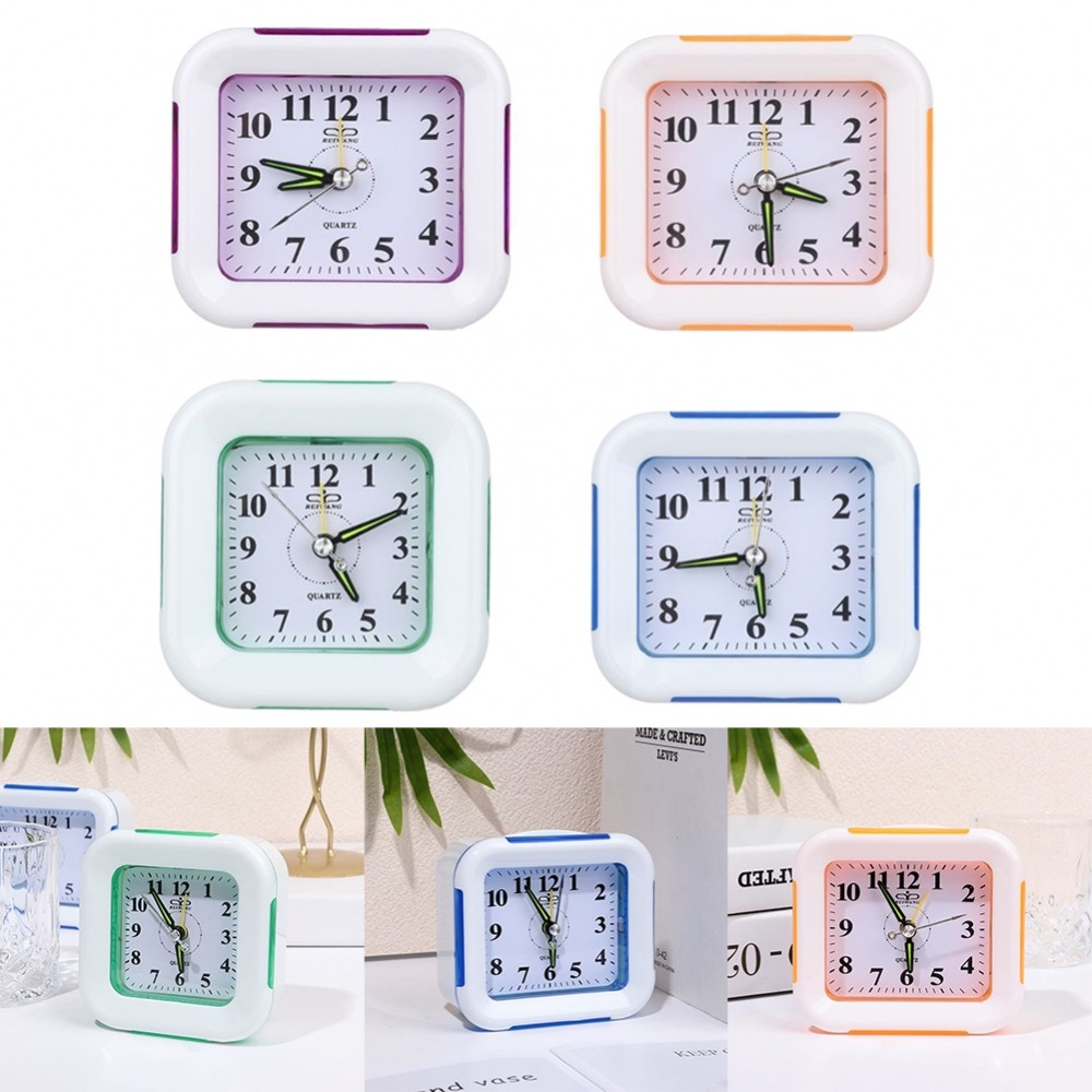 [DOLLDOLL-VN]Alarm Clock Clock Clock Radios 9.5*9.5*4cm Blue Green Stably Stand 1 Pcs