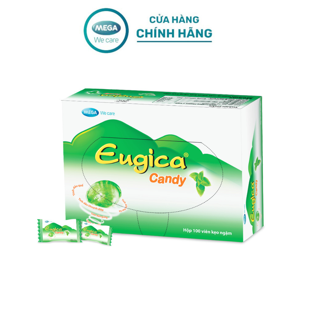 Kẹo ngậm thảo dược EUGICA CANDY (Hộp 100 viên)