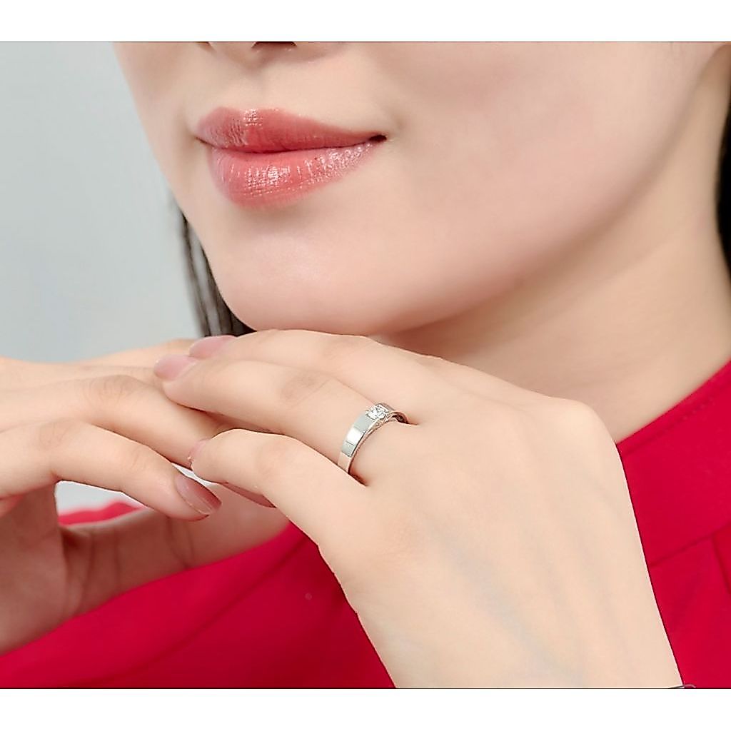Nhẫn Kim cương Vàng trắng 58,5% (14K) PNJ DD00W000269