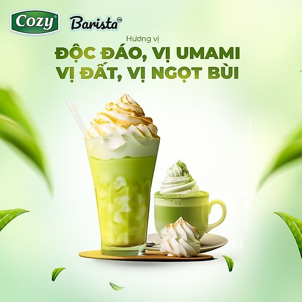 200g - Combo Matcha Cozy Barista, Bột Trà Xanh Cozy, Pha Matcha Latte Chuẩn Vị Quán, Sản Xuất Công N