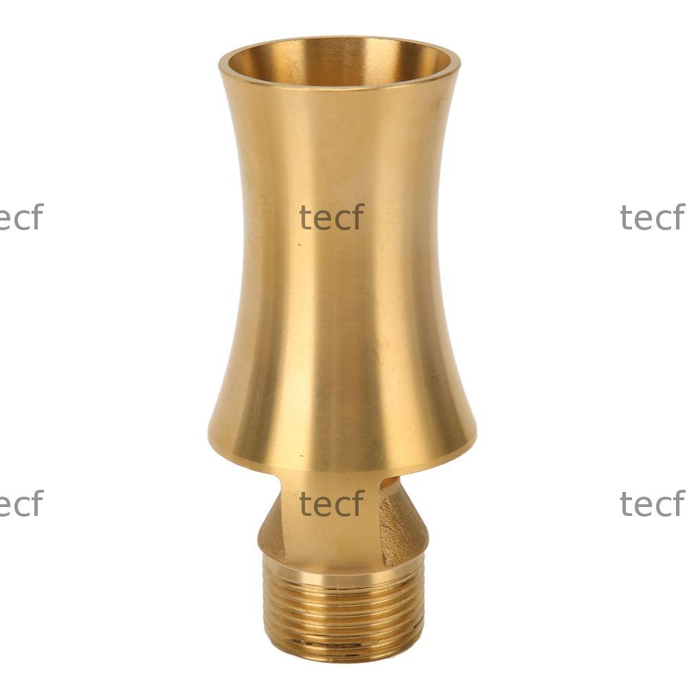 Vòi phun nước ao TECF, Đầu phun nước tuyết tùng bằng đồng vàng Tháp băng Cascade, bền G1 / 2 Nữ đến 