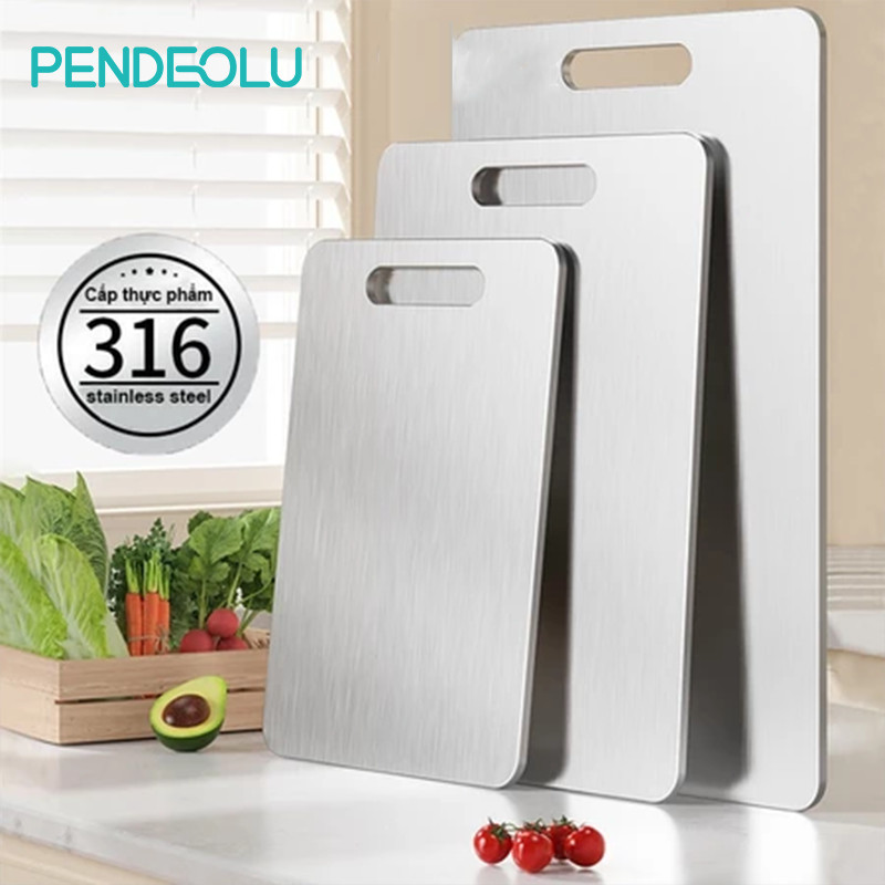 PENDEOLU  Thớt Kháng Khuẩn 2 Mặt Inox 316 Cao Cấp Thớt Kháng Khuẩn Dễ Dàng Lau Chùi Không Lo Xước Kh