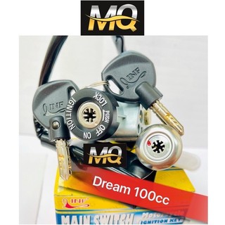 BỘ Ổ KHOÁ XE DREAM 100cc (8 CẠNH TRƯỚC VÀ SAU)