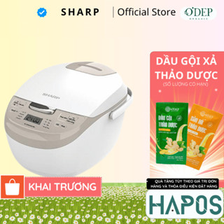 Nồi cơm điện tử Sharp KS-COM191EV-WH 1.8L [8 Chức năng nấu, Màn hình LED, Lòng nồi 3 lớp] - HAPOS HEL