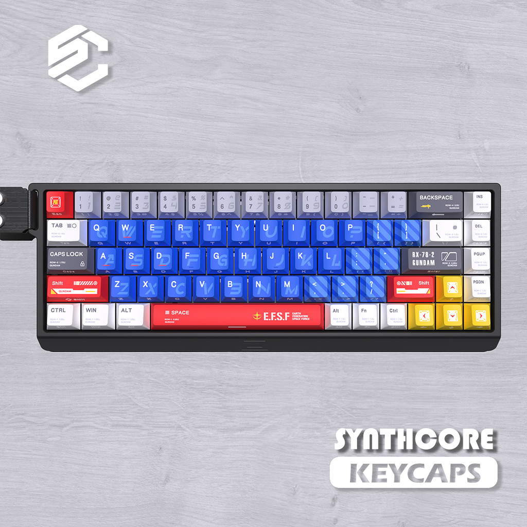 Gundam Keycap CHERRY Chiều Cao Khắc Bên Truyền Đèn Bàn Phím Tùy Chỉnh Keycap Thích Hợp Cho Wooting