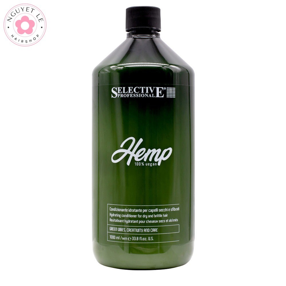 Dầu Xả Thuần Chay Tự Giúp Phục Hồi Tóc Mềm Mượt Selective Hem.p Vegan Conditioner 1000ml NL