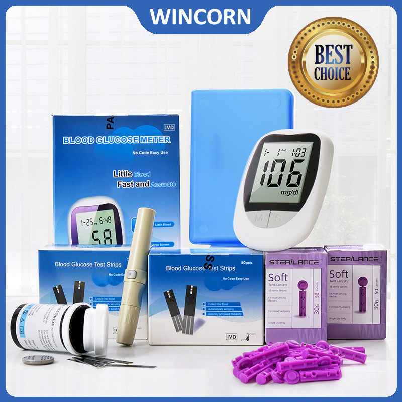 KH100 Bộ dụng cụ kiểm tra đường huyết có dải Máy đo đường huyết Bộ hoàn chỉnh Máy kiểm tra đường huy