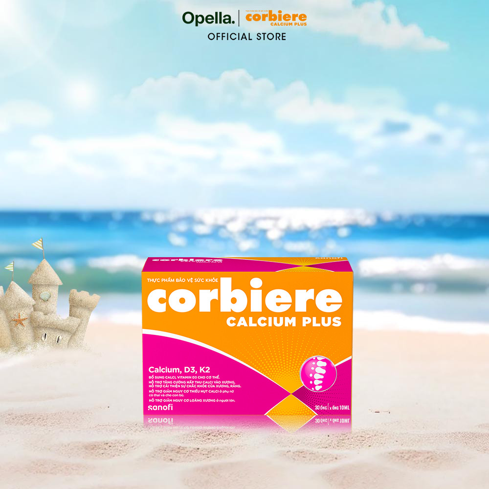 Thực phẩm bảo vệ sức khỏe Corbiere Calcium Plus Mới - Canxi hữu cơ + D3 + K2