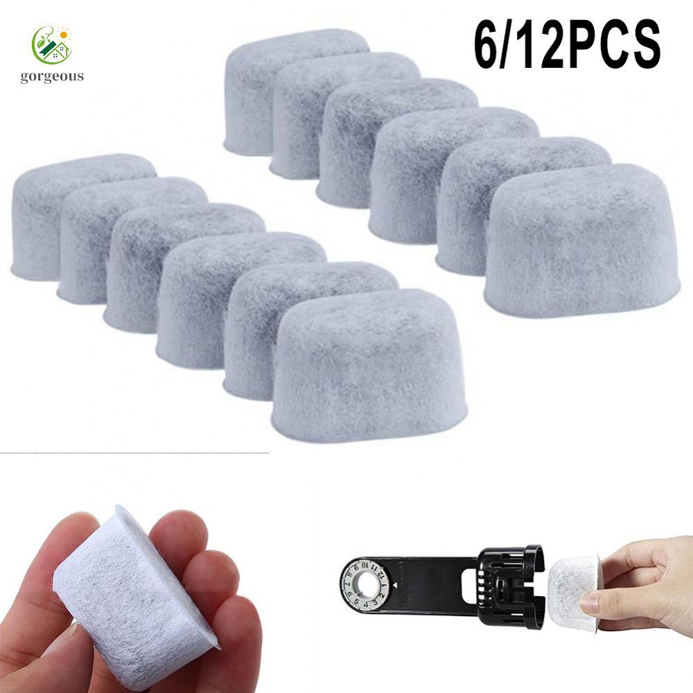 [FUXIN]Charcoal Water Filters Fiber Parts White 2.2x1.3x1.2inches 55*32*34mm 6pcs