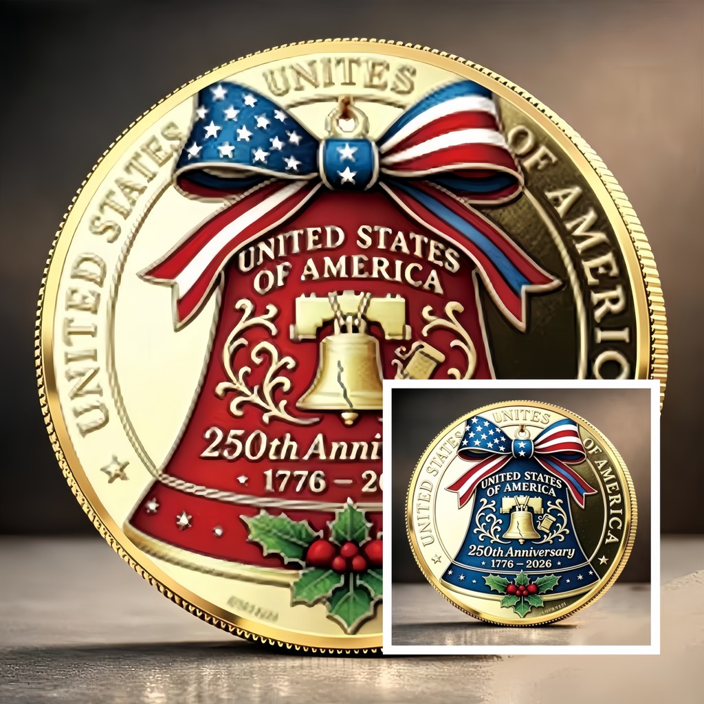 Đồng xu kỷ niệm Liberty Bell phiên bản giới hạn kỷ niệm 250 năm Hoa Kỳ - Bộ sưu tập trò chơi trên bà