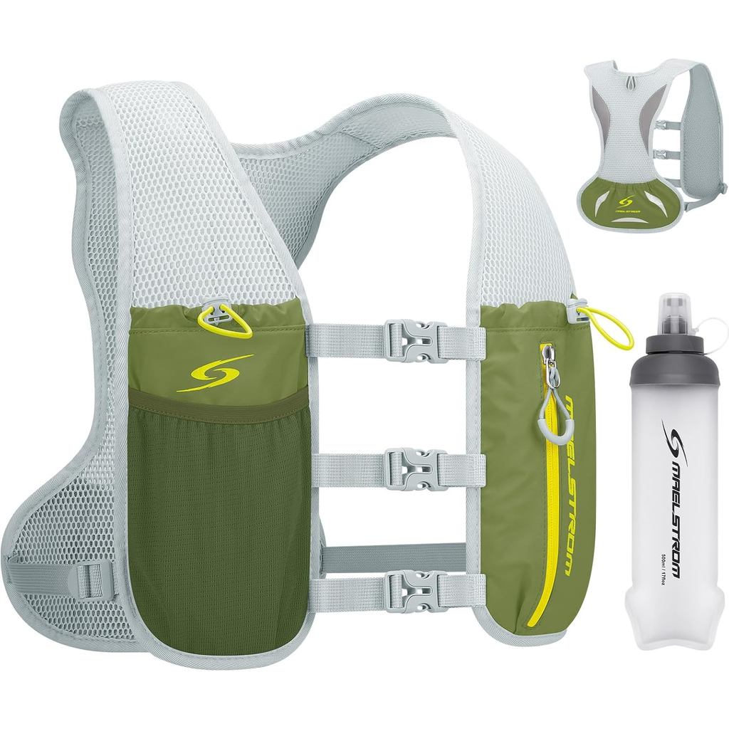Áo vest chạy bộ Maelstrom dành cho nam nữ, Áo vest dưỡng ẩm phản quang nhẹ và có thể điều chỉnh với 