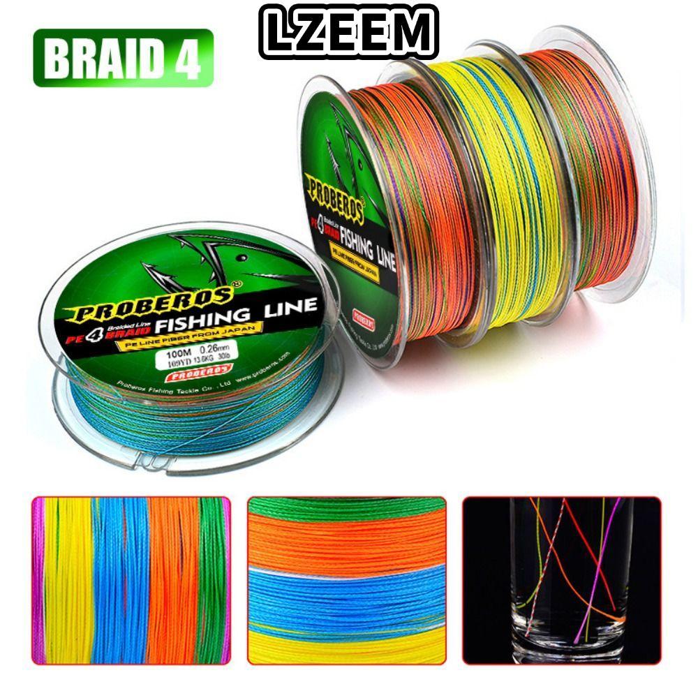 Dây câu cá LZEEM PE Plaited, câu cá 4 chân dây thun, phong cách PE Angling 100m Monofilament 100m
